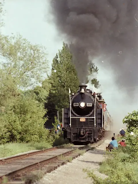 CNR 6060 on a fan trip with the Upper Canada Railway Society out of Toronto. This picture was taken and submitted by Massey F. Jones.