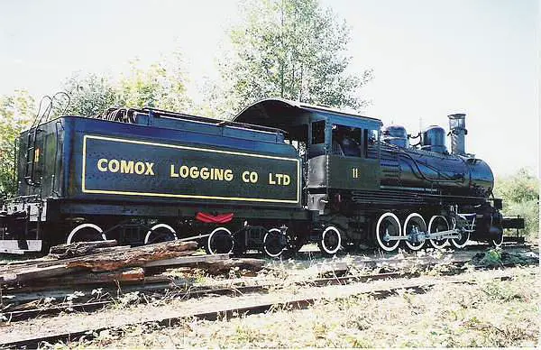 Canadian Old Logging Equipment, Although this page started as Logging page  it has since included Small Mining Steam and Diesel Locomotives, light  industrial locotomotives and other old Railway Equipment.