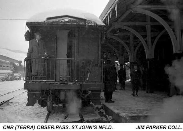 CNR (Terra) Observation Passenger car at St.. John's NFLD. Jim Parker collection.